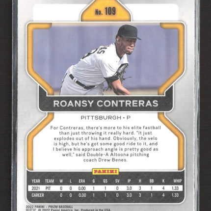 2022 Panini Prizm Roansy Contreras #109 RC