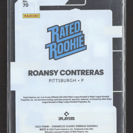 2022 Panini Chronicles Clearly Donruss Roansy Contreras #70