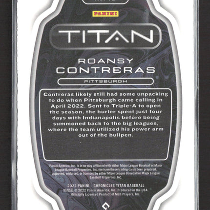 2022 Panini Chronicles Titan Roansy Contreras #12 RC