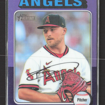 2024 Topps Heritage Reid Detmers #422 Purple Border