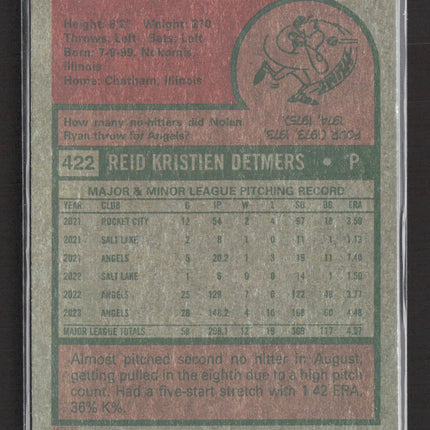 2024 Topps Heritage Reid Detmers #422 Purple Border