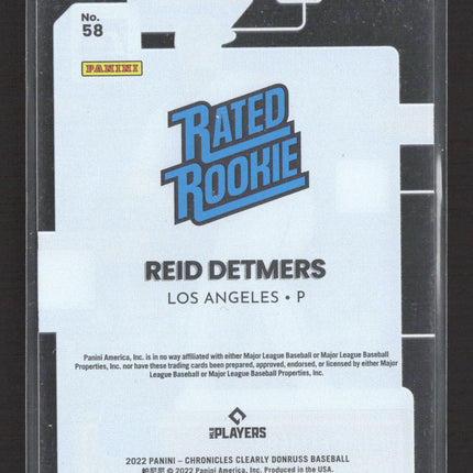 2022 Panini Chronicles Clearly Donruss Reid Detmers #58