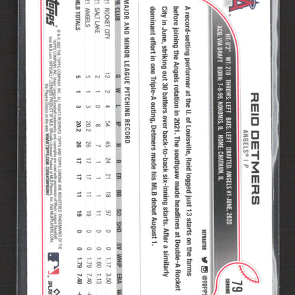 2022 Topps Chrome Reid Detmers #79 RC refractor