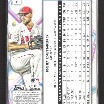 2023 Topps Cosmic Chrome Reid Detmers #93
