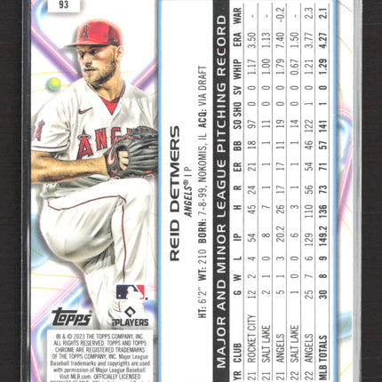 2023 Topps Chrome Cosmic Reid Detmers #93
