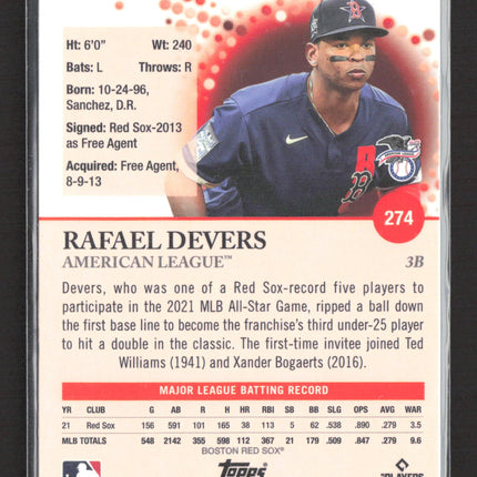 2022 Topps Pristine Rafael Devers #274