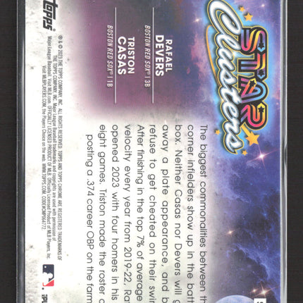 2023 Topps Chrome Star Clusters Triston Casas Rafael Devers #SC-15
