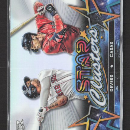 2019 Topps Chrome Star Clusters Triston Casas Rafael Devers #SC-15