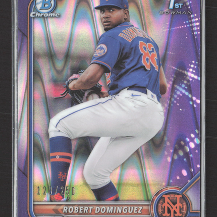 2022 Topps Bowman Chrome Robert Dominguez #BCP-51 Purple RayWave 120/250