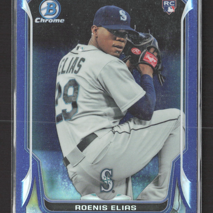 2014 Bowman Chrome Roenis Elias #28 Blue Refractor RC 72/99