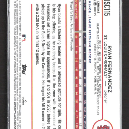 2024 Topps Chrome Ryan Fernandez #USC115 X-Fractor RC