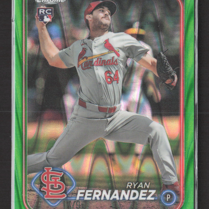 2024 Topps Chrome Update Ryan Fernandez #USC115 Green RayWave RC /99