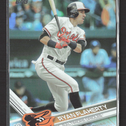 2017 Topps Series 1 Ryan Flaherty #314 rainbow foil