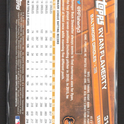 2017 Topps Series 1 Ryan Flaherty #314 rainbow foil