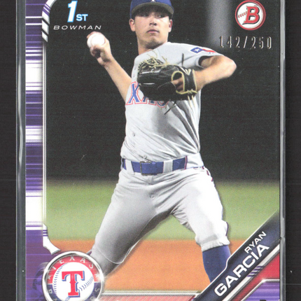 2019 Bowman Draft Ryan Garcia #BD-148 Purple Paper 142/250 1st Bowman