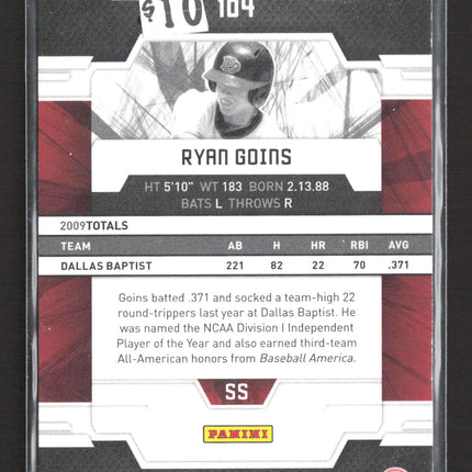 2009 Donruss Elite Extra Edition Ryan Goins #104 Status 43/50