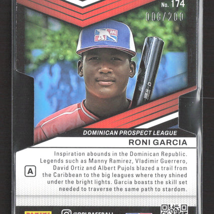 2023 Panini Elite Extra Edition Roni Garcia #174 Prime Numbers 008/200
