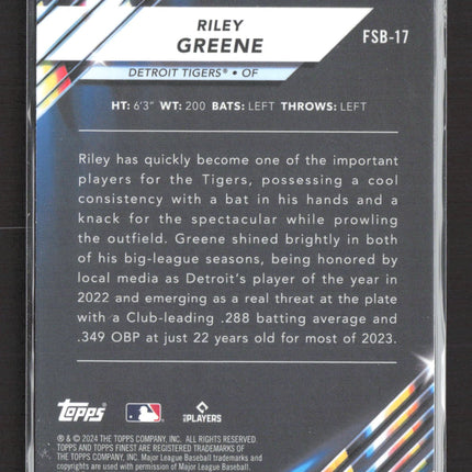 2024 Topps Finest Future So Bright Riley Greene #FSB-17