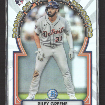 2023 Bowman Chrome Rookie of the Year Favorites Riley Greene #ROYF-6 RC