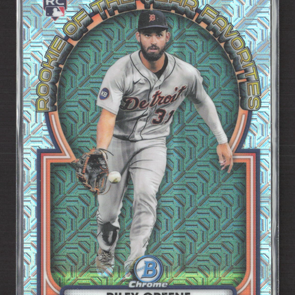 2023 Bowman Chrome Rookie of the Year Favorites Riley Greene #ROYF-6 Mojo RC