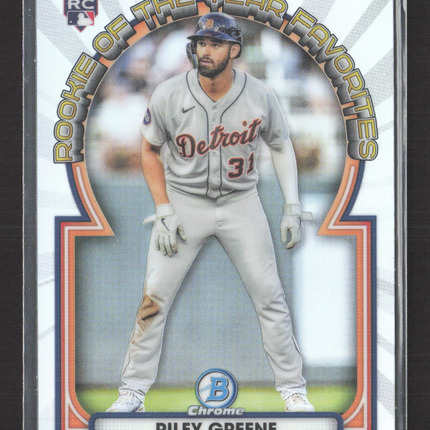 2023 Bowman Chrome Rookie of the Year Favorites Riley Greene #ROYF-6 RC