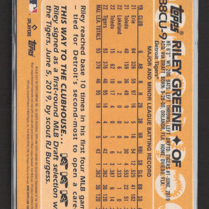 2023 Topps Chrome 1988 Topps Baseball Riley Greene #88CU-9 RC