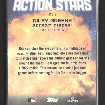2023 Topps Chrome Action Stars Riley Greene #ASC-8 RC