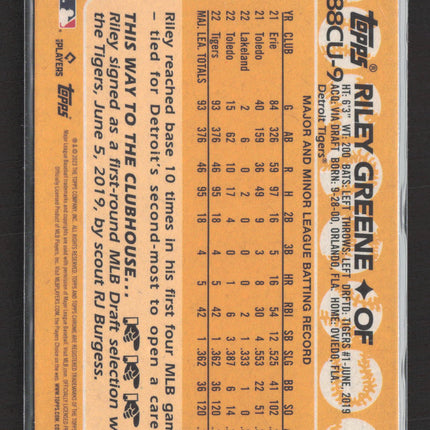 2023 Topps Chrome 1988 Topps Baseball Riley Greene #88CU-9 RC