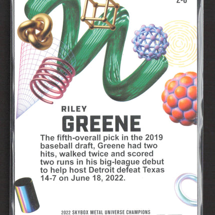 2022 SkyBox Metal Universe Champions Z-Force Riley Greene #Z-6