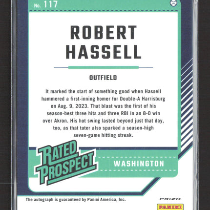 2024 Panini Donruss Optic Robert Hassell #117 auto