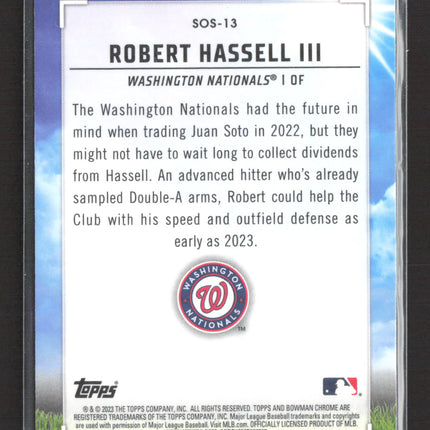 2023 Bowman Chrome Sights on September Robert Hassell III #SOS-13