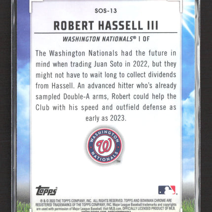 2023 Bowman Chrome Sights on September Robert Hassell III #SOS-13