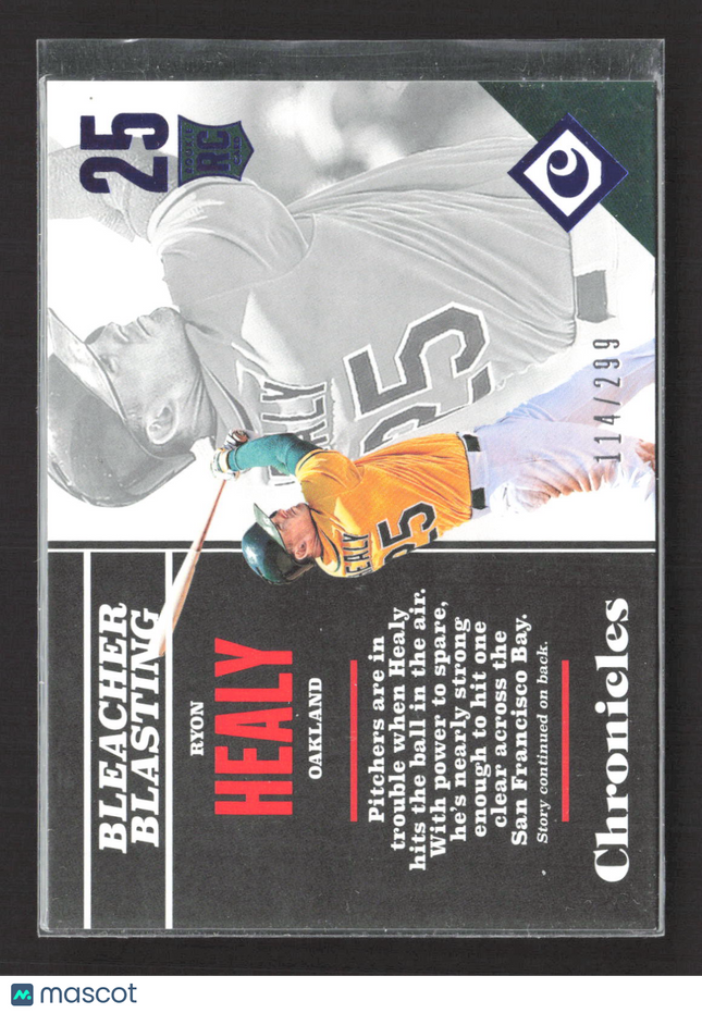 2017 Panini Chronicles Bleacher Blasting Ryon Healy #142 RC 114/299