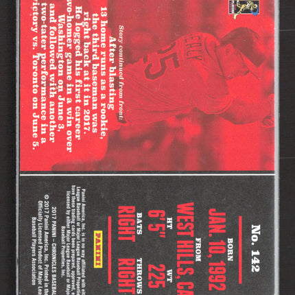2017 Panini Chronicles Bleacher Blasting Ryon Healy #142 RC 114/299