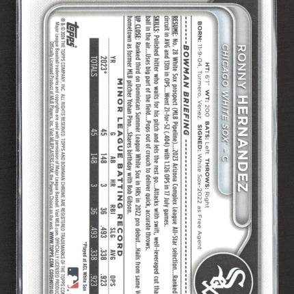 2024 Bowman Chrome Ronny Hernandez #BCP-92 1st Bowman