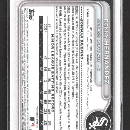 2024 Topps Bowman Ronny Hernandez #BP-92 1st Bowman