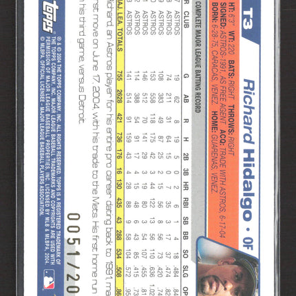 2004 Topps Gold Richard Hidalgo #T3 /2004