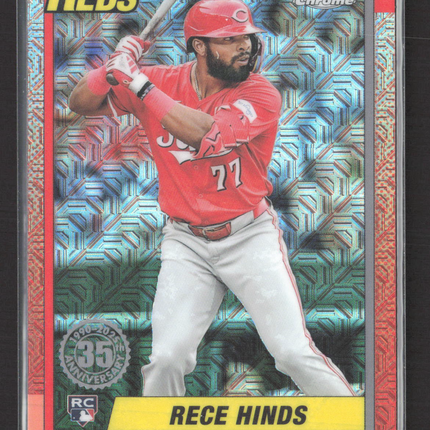 2025 Topps Chrome 1990 Topps Baseball Rece Hinds #T90C-17 Mega Box Mojo RC