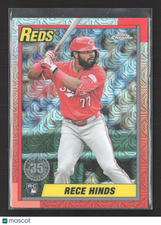 2025 Topps Chrome 1990 Topps Baseball Rece Hinds #T90C-17 Mega Box Mojo RC
