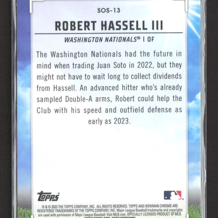 2023 Bowman Chrome Sights on September Robert Hassell III #SOS-13 Mojo Refractor