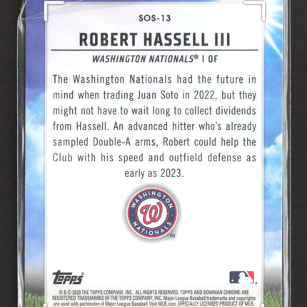 2023 Topps Bowman Chrome Sights on September Robert Hassell III #SOS-13