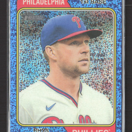2023 Topps Heritage Rhys Hoskins #409 Blue Sparkle