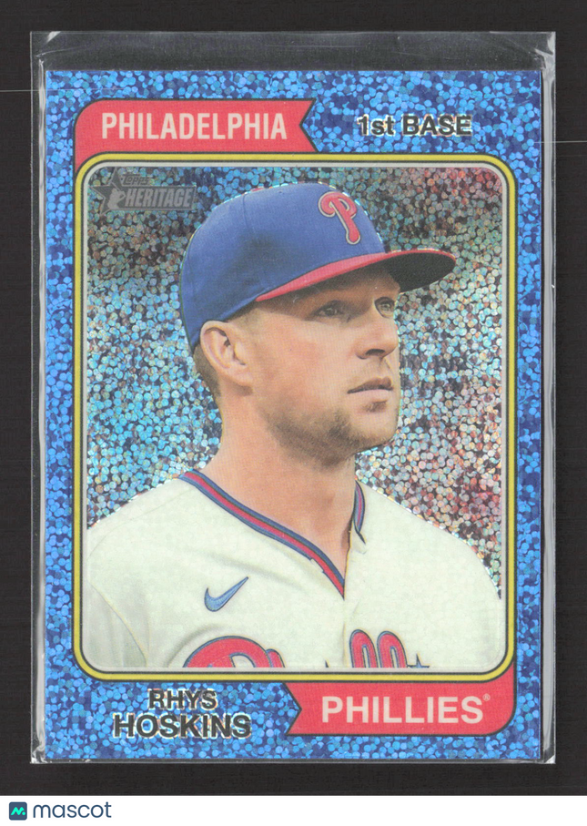 2023 Topps Heritage Rhys Hoskins #409 Blue Sparkle