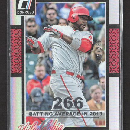 2014 Donruss Ryan Howard #323 Silver Holofoil 203/260