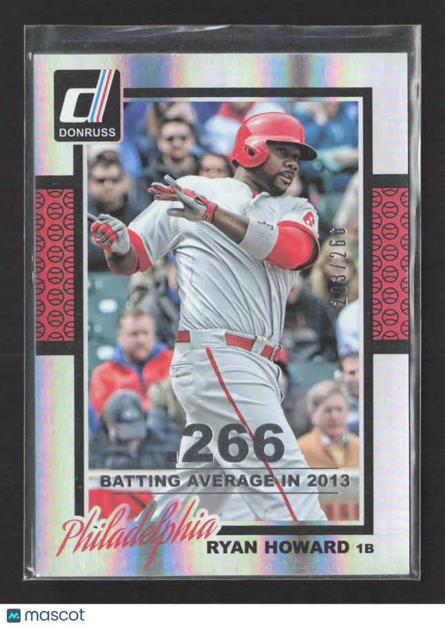 2014 Donruss Ryan Howard #323 Silver Holofoil 203/260