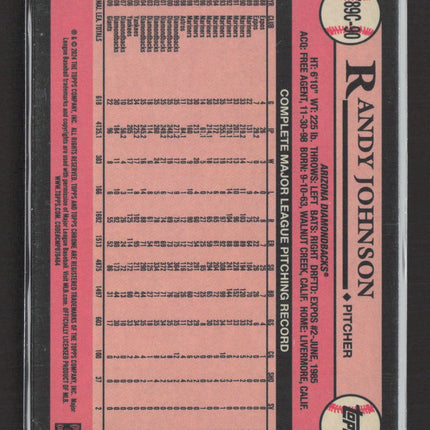 2024 Topps Chrome 1989 Topps Baseball Randy Johnson #2T89C-90 Silver Mojo