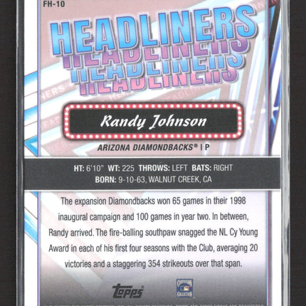 2023 Topps Finest Headliners Randy Johnson #FH-10 holo