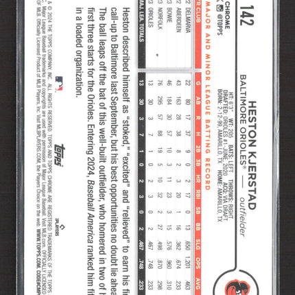 2024 Topps Chrome Heston Kjerstad #142 Pink RC