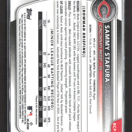 2024 Topps Bowman Chrome Sammy Stafura #BCP-100