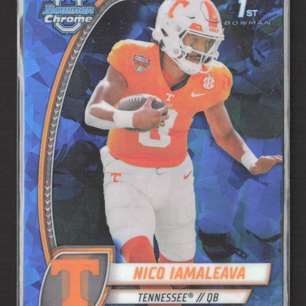 2024 Bowman Chrome University Nico Iamaleava #139 Blue Sapphire 1st Bowman